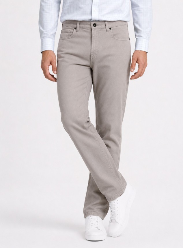 Pantalón Stone Wash Regular Fit Gris Piero Butti Pantalón Stone Wash Regular Fit Gris Piero Butti