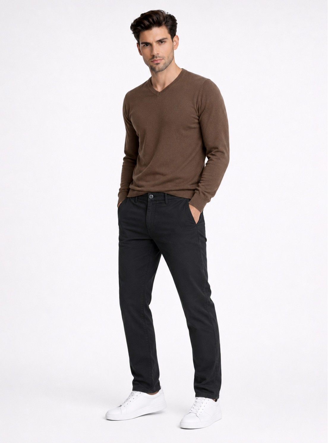 Pantalón Chino Spandex Regular Fit Negro Piero Butti Pantalón Chino Spandex Regular Fit Negro Piero Butti