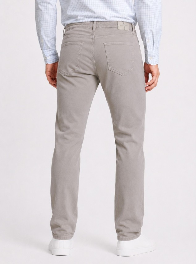 Pantalón Stone Wash Regular Fit Gris Piero Butti Pantalón Stone Wash Regular Fit Gris Piero Butti