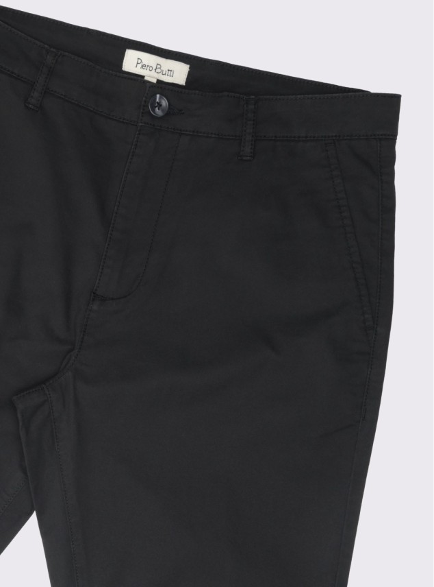 Pantalón Chino Spandex Regular Fit Negro Piero Butti Pantalón Chino Spandex Regular Fit Negro Piero Butti