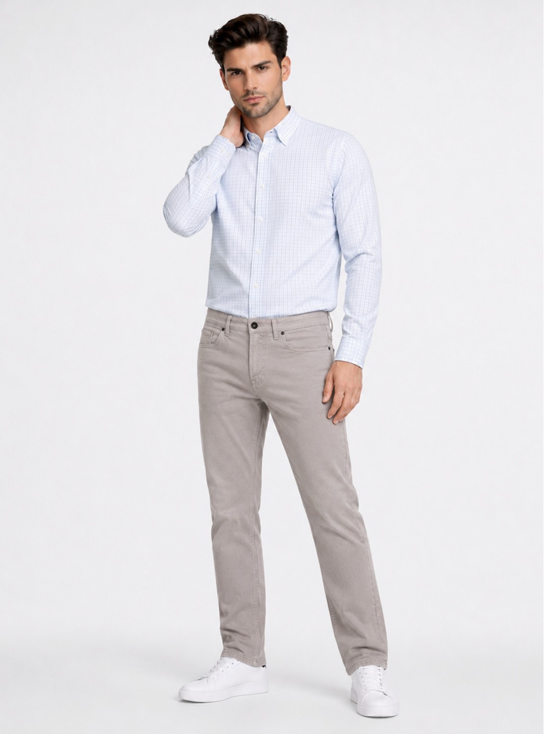 Pantalón Stone Wash Regular Fit Gris Piero Butti Pantalón Stone Wash Regular Fit Gris Piero Butti