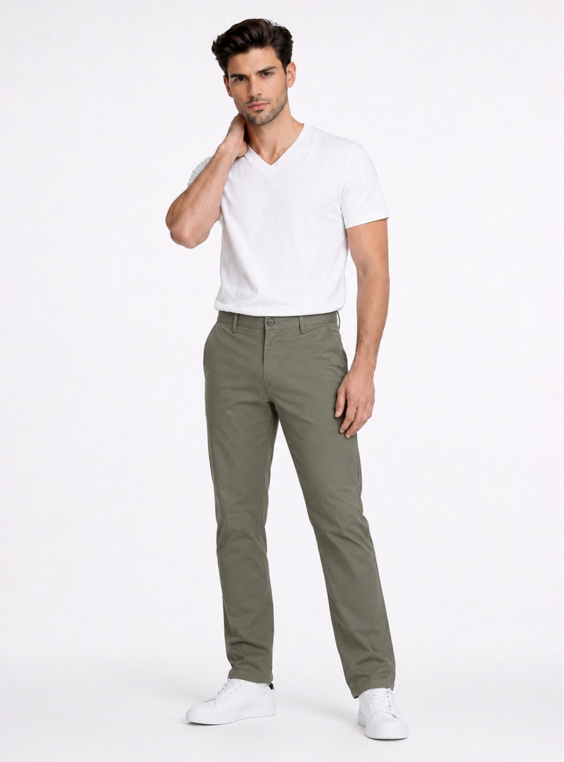 Pantalón Liso Spandex Regular Fit Verde Piero Butti Pantalón Liso Spandex Regular Fit Verde Piero Butti