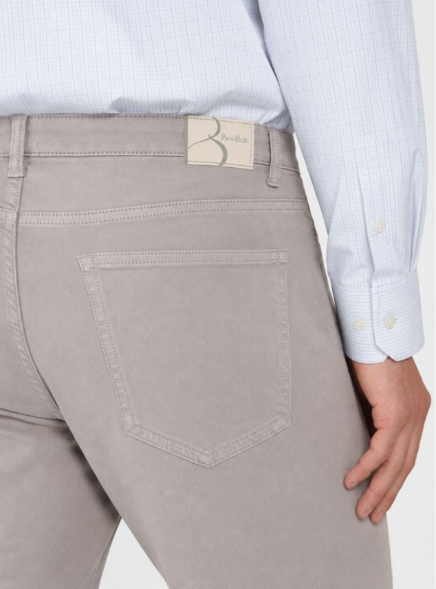 Pantalón Stone Wash Regular Fit Gris Piero Butti Pantalón Stone Wash Regular Fit Gris Piero Butti