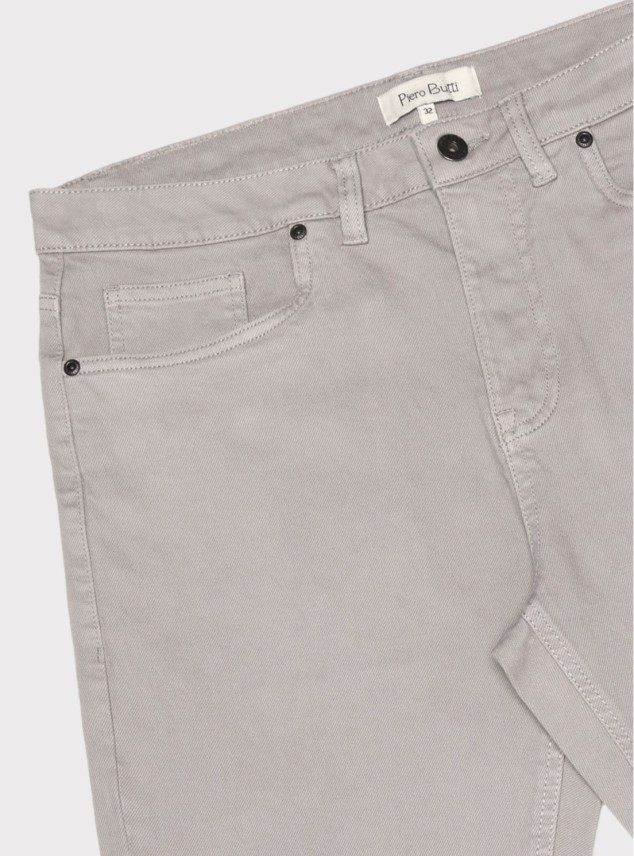 Pantalón Stone Wash Regular Fit Gris Piero Butti Pantalón Stone Wash Regular Fit Gris Piero Butti