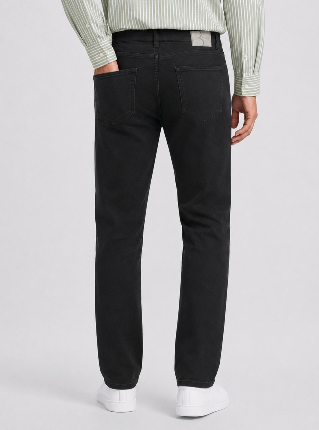 Pantalón Stone Wash Regular Fit Negro Piero Butti Pantalón Stone Wash Regular Fit Negro Piero Butti