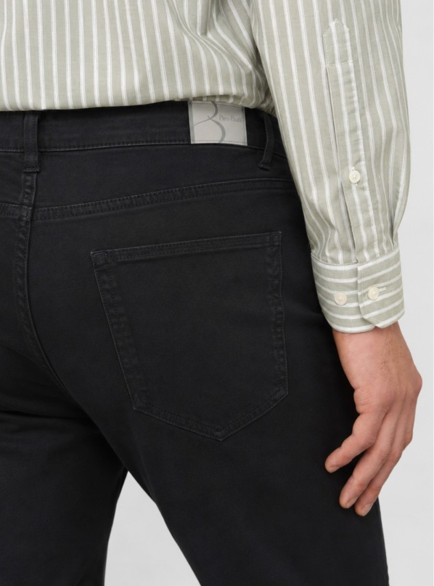 Pantalón Stone Wash Regular Fit Negro Piero Butti Pantalón Stone Wash Regular Fit Negro Piero Butti