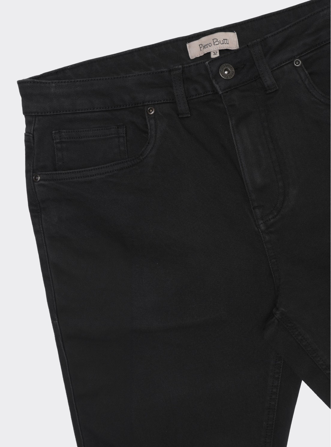 Pantalón Stone Wash Regular Fit Negro Piero Butti Pantalón Stone Wash Regular Fit Negro Piero Butti