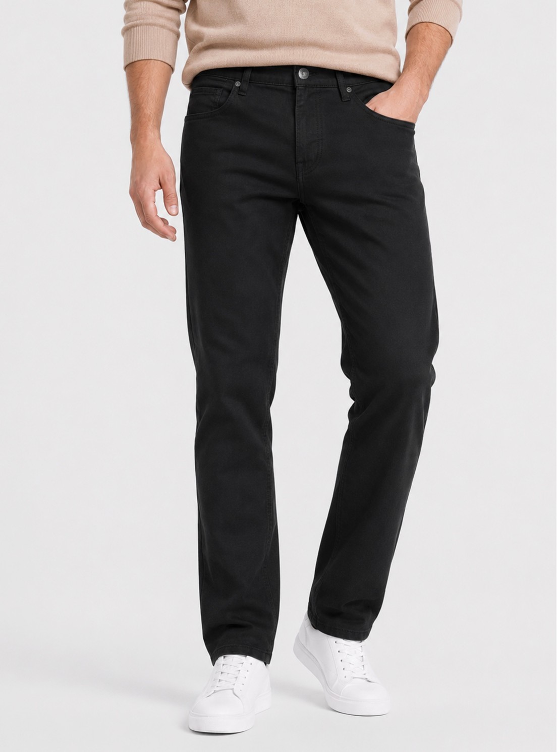 Pantalón 5 Pocket Spandex Regular Fit Negro Piero Butti Pantalón 5 Pocket Spandex Regular Fit Negro Piero Butti