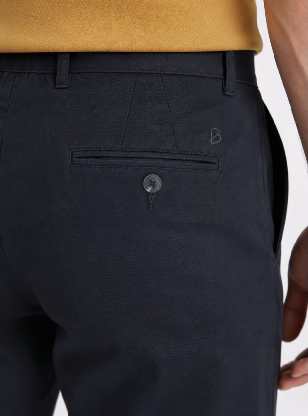 Pantalón Chino Spandex Regular Fit Azul Marino Piero Butti Pantalón Chino Spandex Regular Fit Azul Marino Piero Butti