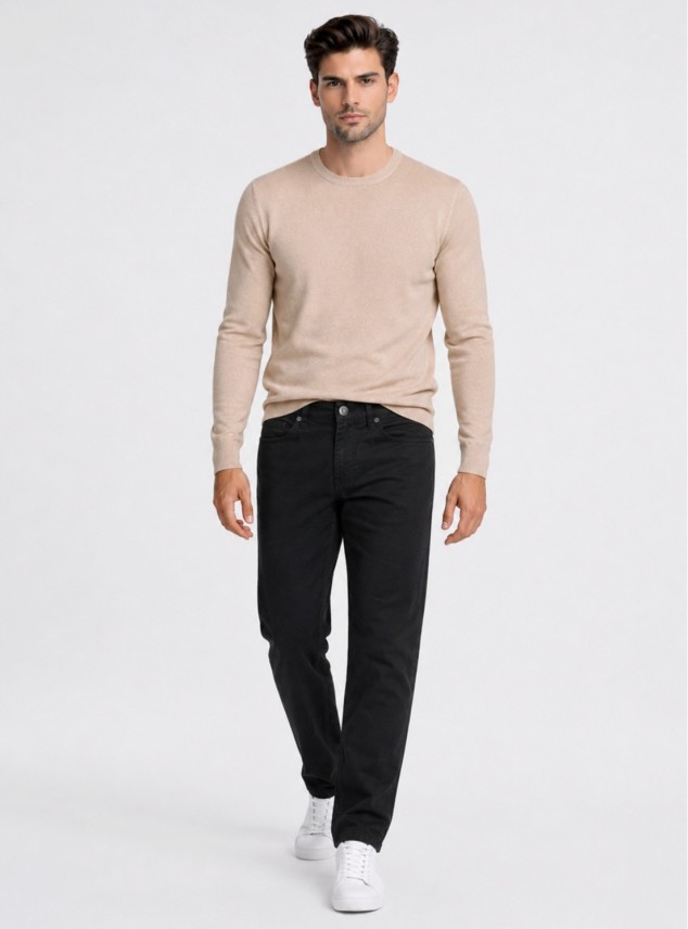 Pantalón 5 Pocket Spandex Regular Fit Negro Piero Butti Pantalón 5 Pocket Spandex Regular Fit Negro Piero Butti