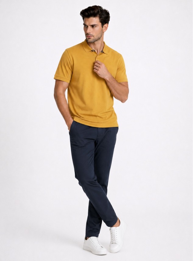Pantalón Chino Spandex Regular Fit Azul Marino Piero Butti Pantalón Chino Spandex Regular Fit Azul Marino Piero Butti
