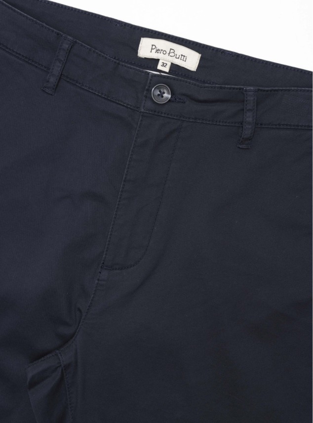 Pantalón Chino Spandex Regular Fit Azul Marino Piero Butti Pantalón Chino Spandex Regular Fit Azul Marino Piero Butti