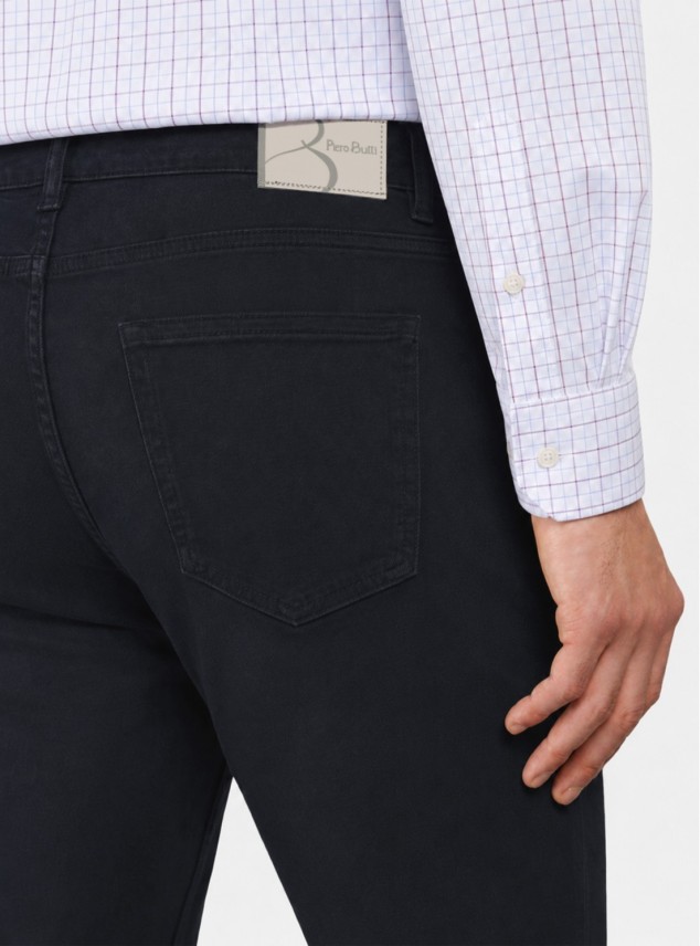Pantalón Stone Wash Regular Fit Azul Marino Piero Butti Pantalón Stone Wash Regular Fit Azul Marino Piero Butti