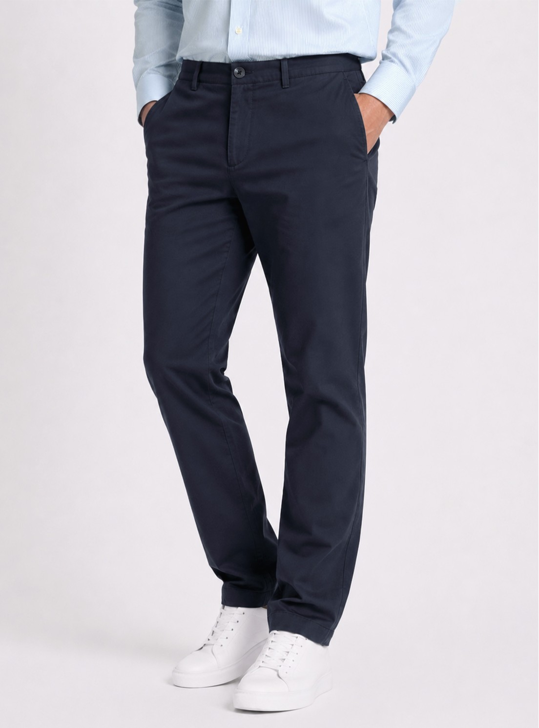 Pantalón Liso Spandex Regular Fit Azul Marino Piero Butti Pantalón Liso Spandex Regular Fit Azul Marino Piero Butti