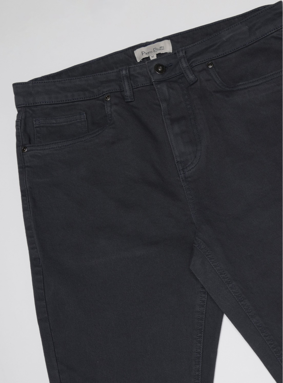 Pantalón Stone Wash Regular Fit Azul Marino Piero Butti Pantalón Stone Wash Regular Fit Azul Marino Piero Butti