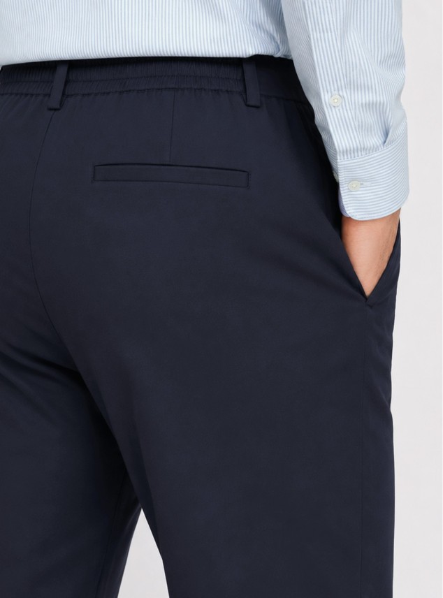 Pantalón Liso Spandex Regular Fit Azul Marino Piero Butti Pantalón Liso Spandex Regular Fit Azul Marino Piero Butti