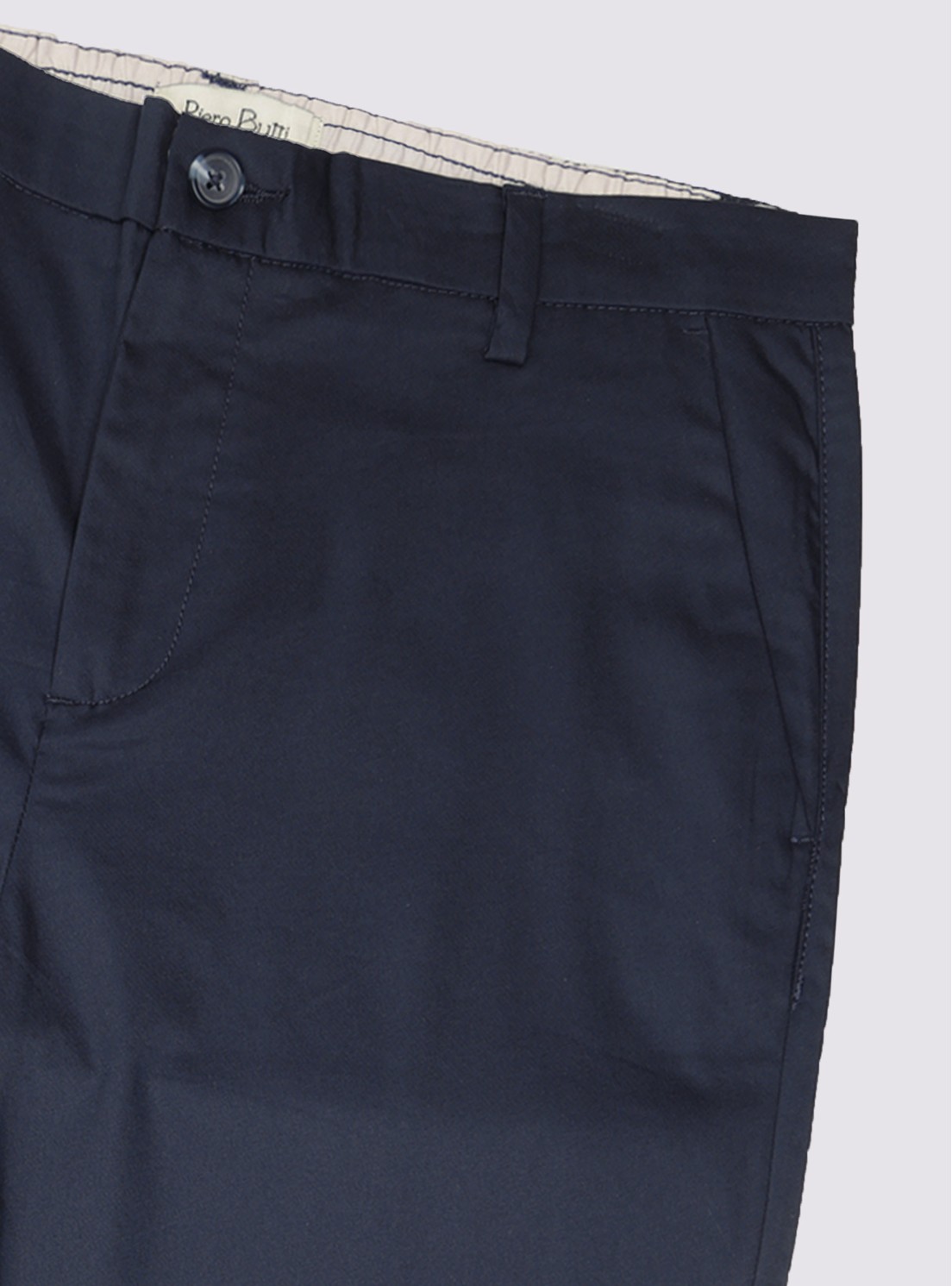 Pantalón Liso Spandex Regular Fit Azul Marino Piero Butti Pantalón Liso Spandex Regular Fit Azul Marino Piero Butti