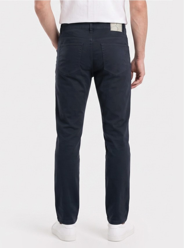 Pantalón 5 Pocket Spandex Regular Fit Azul Marino Piero Butti Pantalón 5 Pocket Spandex Regular Fit Azul Marino Piero Butti
