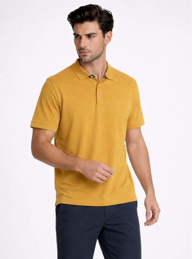 Polera Pique Regular Fit Mostaza Piero Butti Polera Pique Regular Fit Mostaza Piero Butti