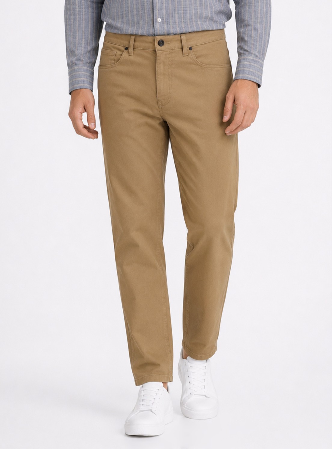 Pantalón Stone Wash Regular Fit Café Piero Butti Pantalón Stone Wash Regular Fit Café Piero Butti
