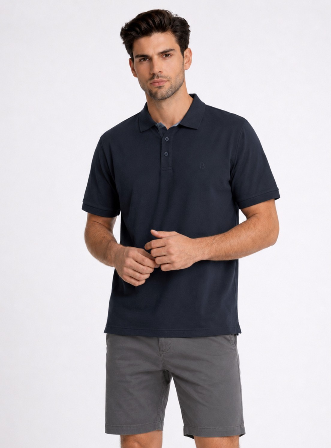 Polera Pique Regular Fit Azul Marino Piero Butti Polera Pique Regular Fit Azul Marino Piero Butti