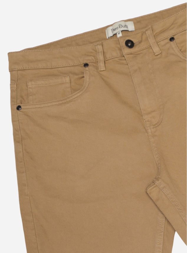 Pantalón Stone Wash Regular Fit Café Piero Butti Pantalón Stone Wash Regular Fit Café Piero Butti
