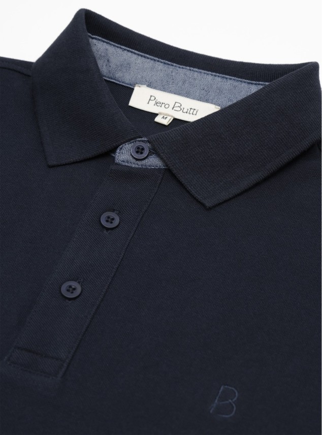 Polera Pique Regular Fit Azul Marino Piero Butti Polera Pique Regular Fit Azul Marino Piero Butti