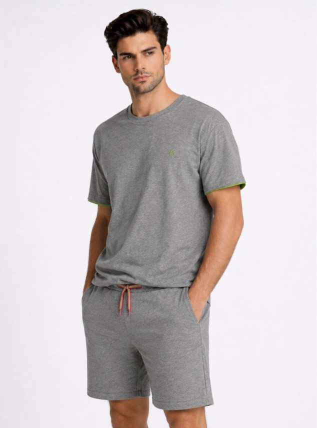 Pijama Corto Regular Fit Gris Piero Butti