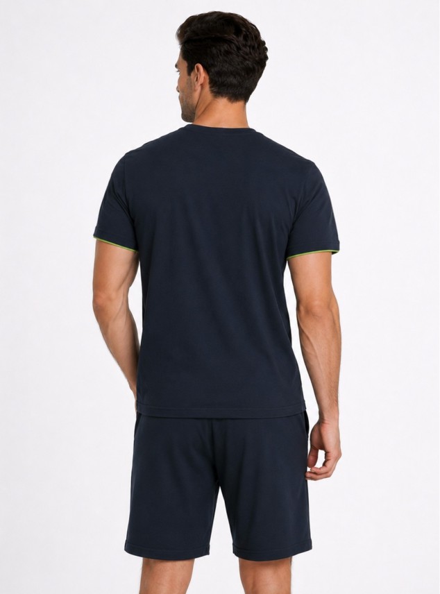 Pijama Corto Regular Fit Azul Piero Butti Pijama Corto Regular Fit Azul Piero Butti