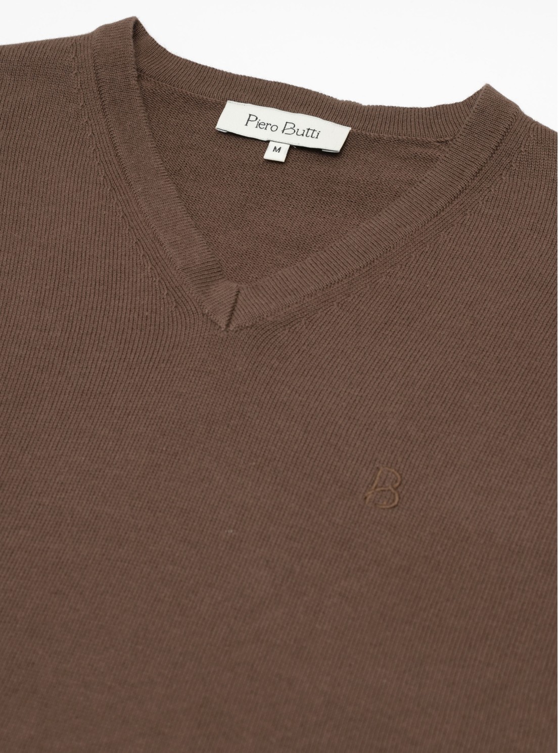 Sweater Cuello V Regular Fit Café Piero Butti Sweater Cuello V Regular Fit Café Piero Butti