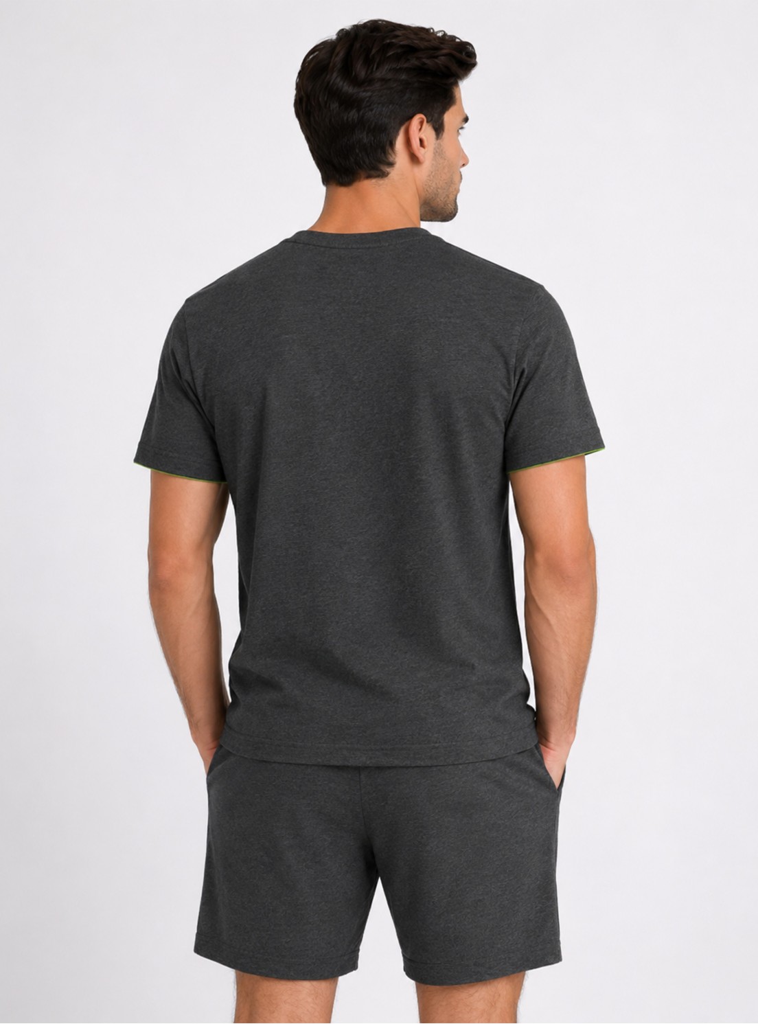 Pijama Corto Regular Fit Gris Oscuro Piero Butti Pijama Corto Regular Fit Gris Oscuro Piero Butti