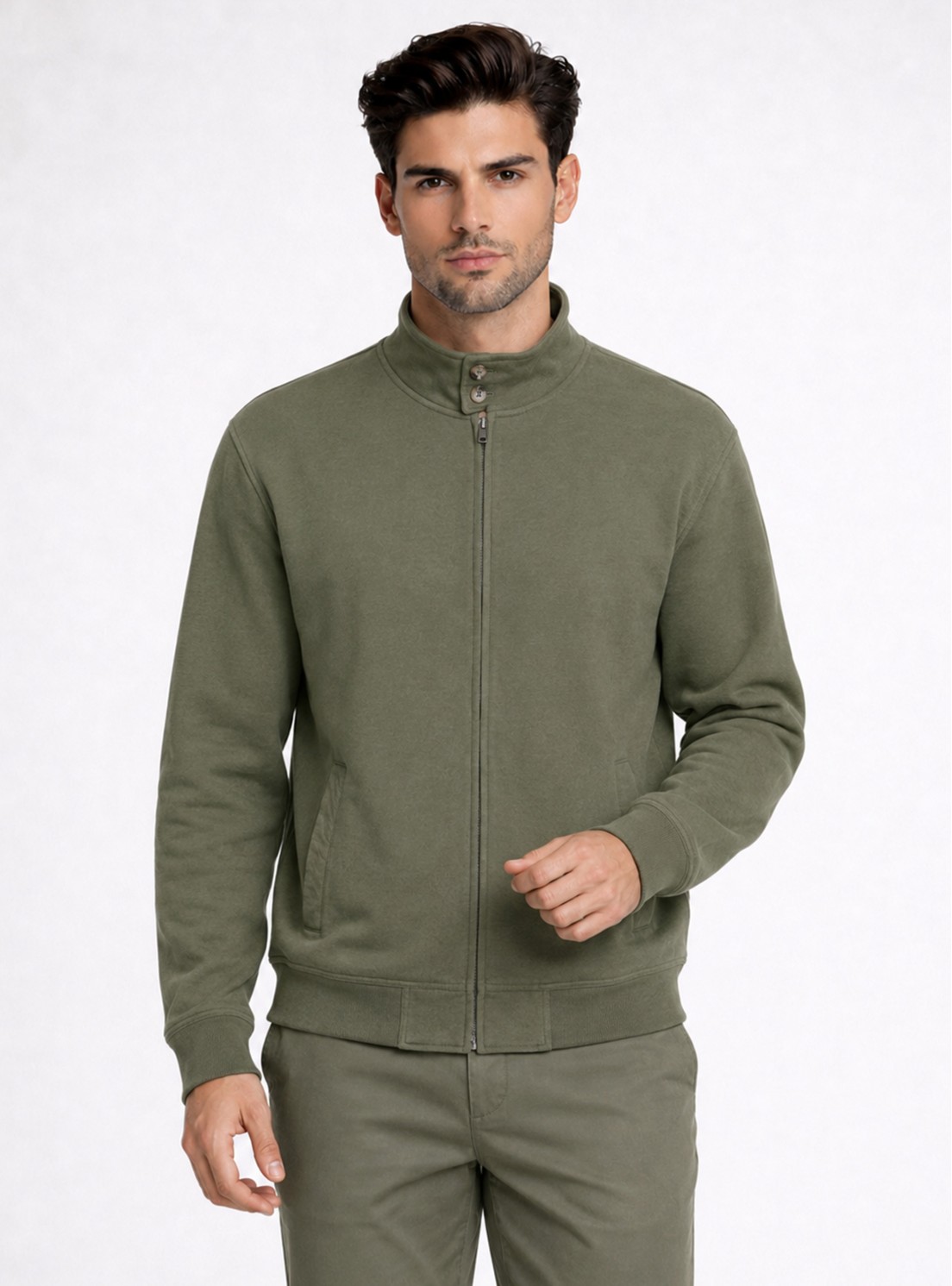 Polerón Cuello Alto Regular Fit Verde Piero Butti Polerón Cuello Alto Regular Fit Verde Piero Butti