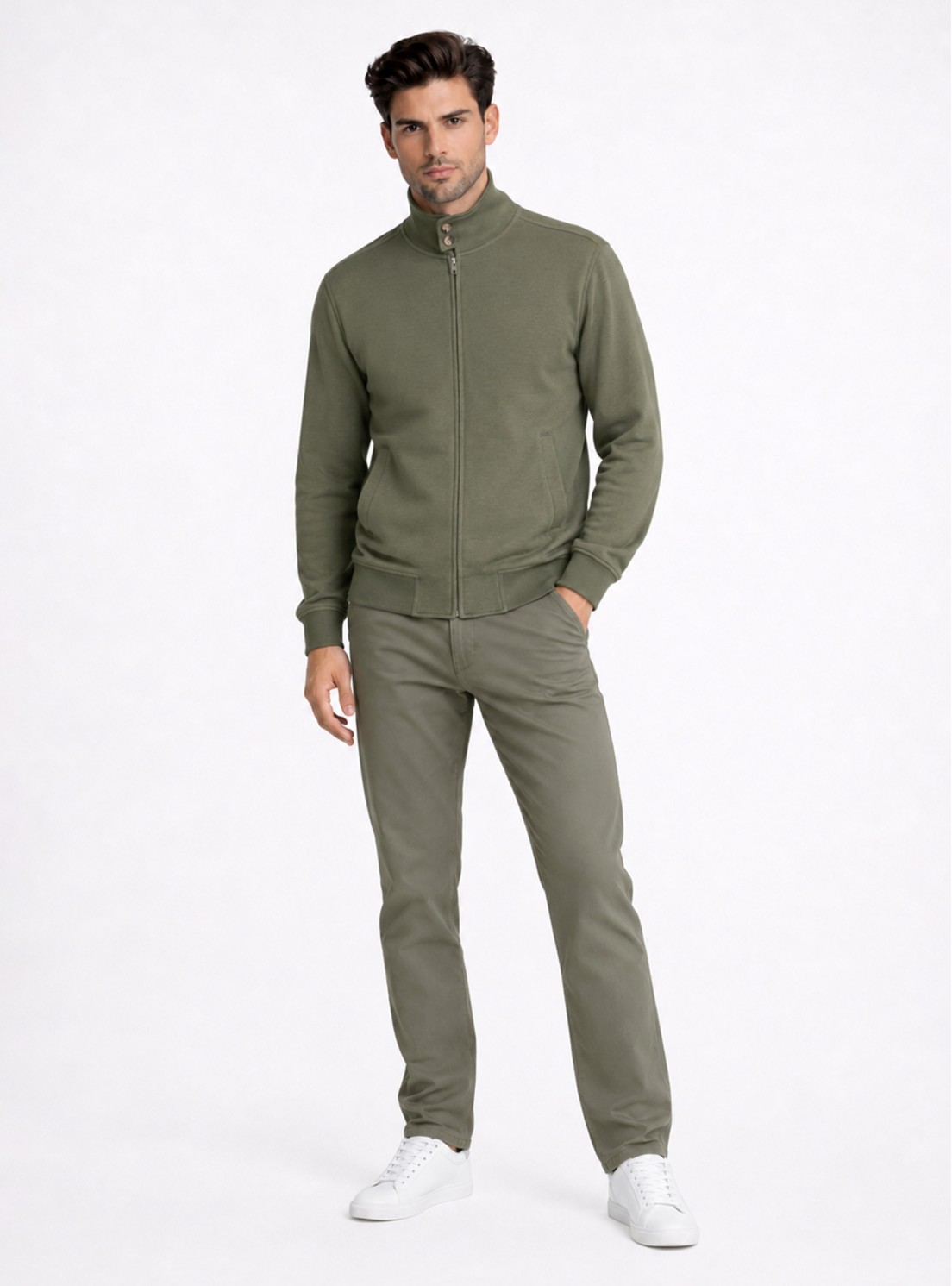 Polerón Cuello Alto Regular Fit Verde Piero Butti Polerón Cuello Alto Regular Fit Verde Piero Butti