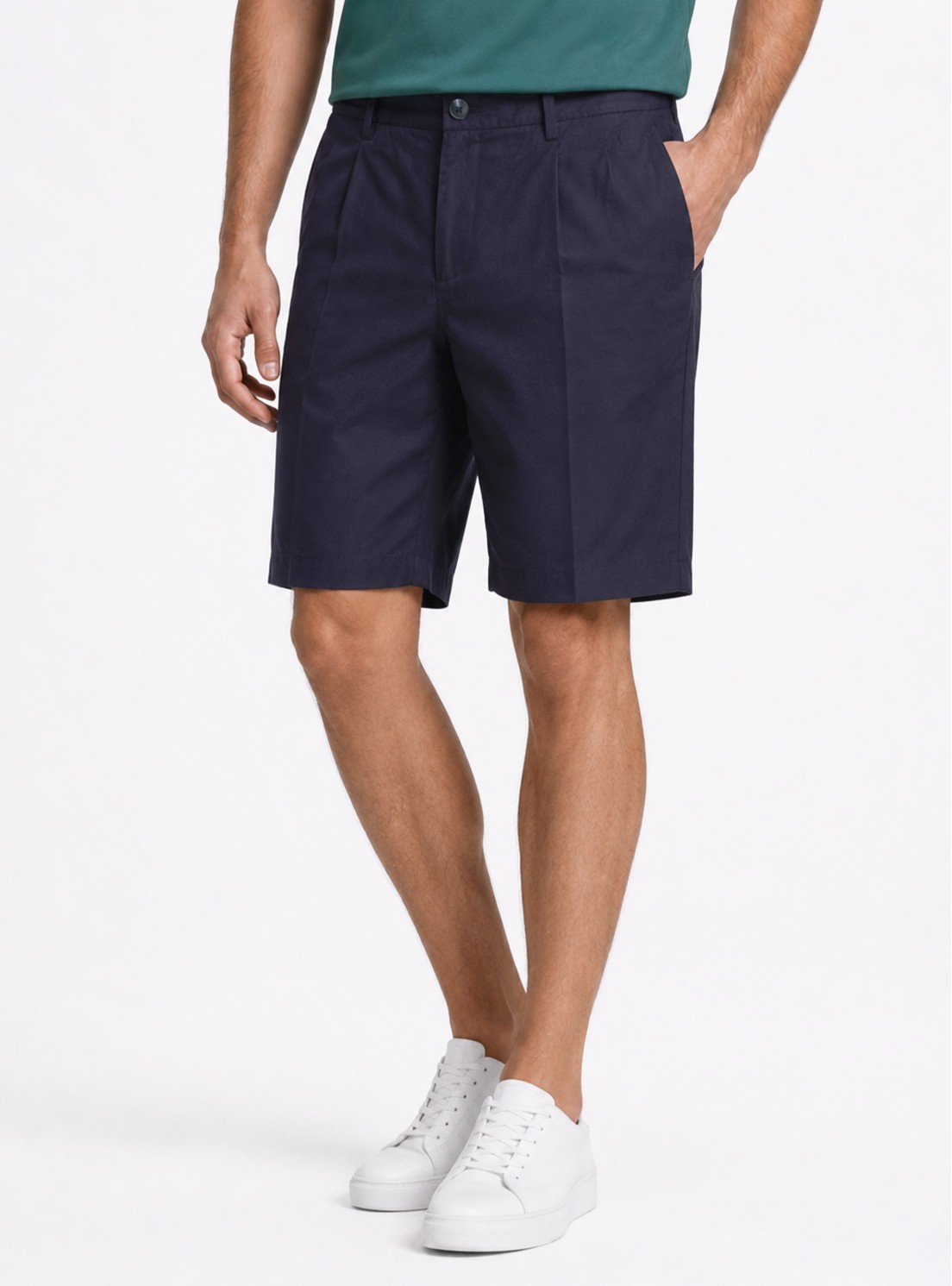 Bermuda Lisa Spandex Regular Fit Azul Marino Piero Butti Bermuda Lisa Spandex Regular Fit Azul Marino Piero Butti