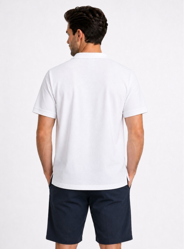 Polera Pique Abotonada Regular Fit Blanco Piero Butti Polera Pique Abotonada Regular Fit Blanco Piero Butti
