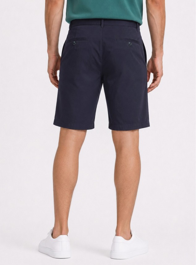 Bermuda Lisa Spandex Regular Fit Azul Marino Piero Butti Bermuda Lisa Spandex Regular Fit Azul Marino Piero Butti