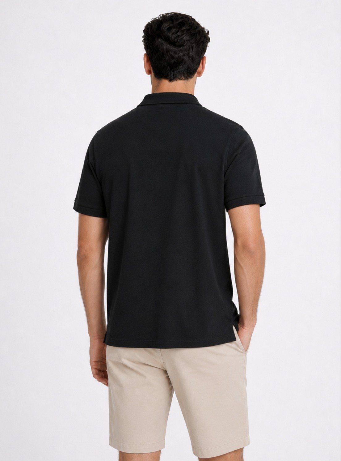 Polera Pique Abotonada Regular Fit Negro Piero Butti Polera Pique Abotonada Regular Fit Negro Piero Butti