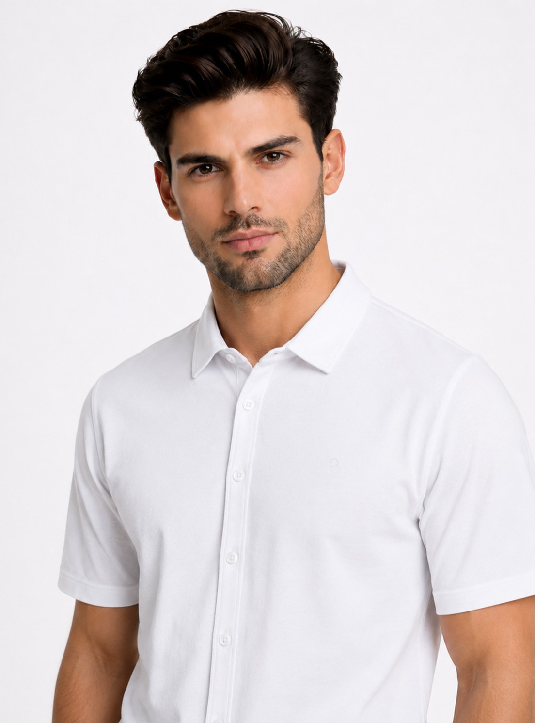 Polera Pique Abotonada Regular Fit Blanco Piero Butti Polera Pique Abotonada Regular Fit Blanco Piero Butti