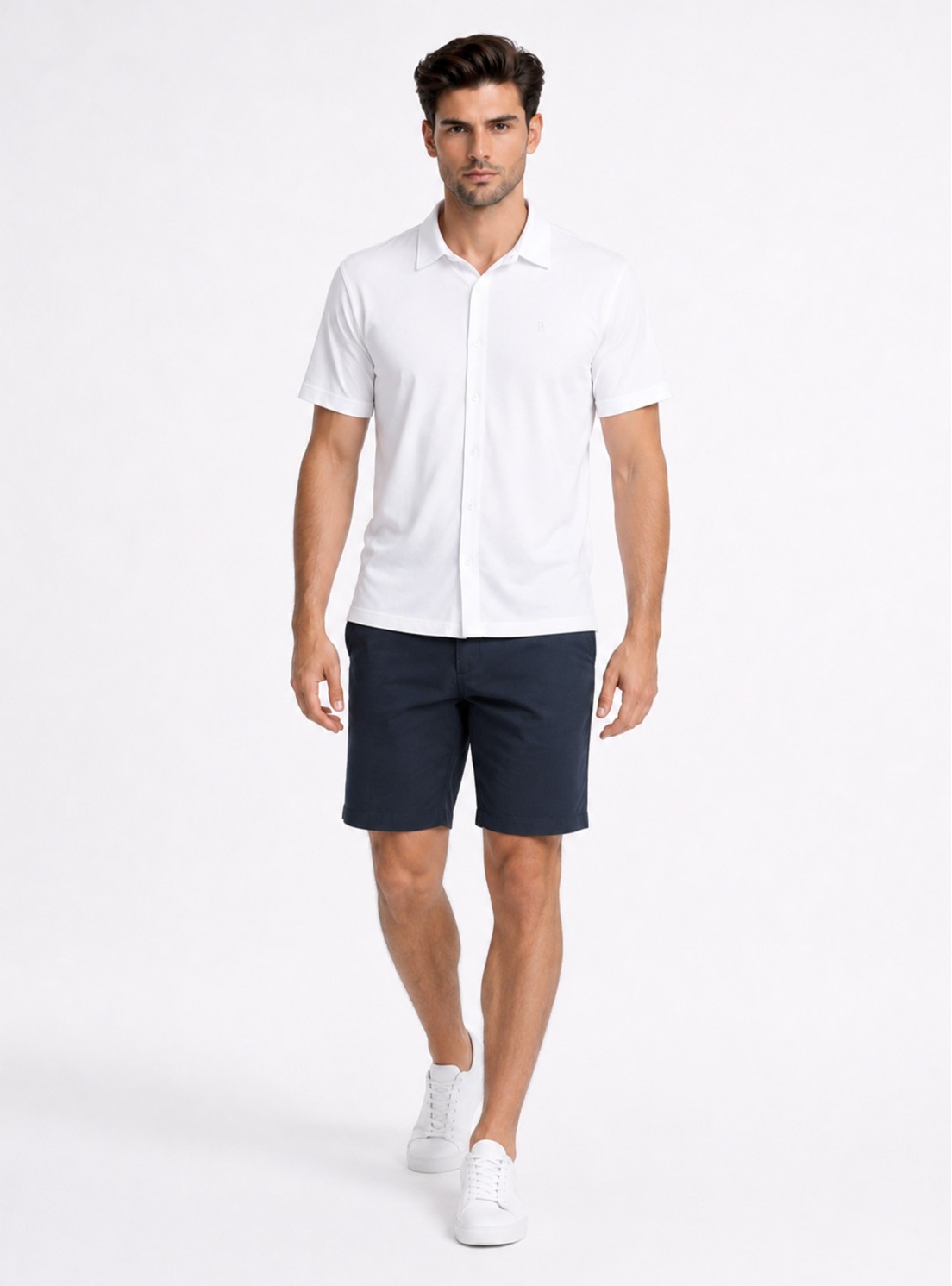 Polera Pique Abotonada Regular Fit Blanco Piero Butti Polera Pique Abotonada Regular Fit Blanco Piero Butti