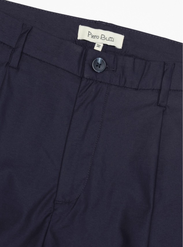 Bermuda Lisa Spandex Regular Fit Azul Marino Piero Butti Bermuda Lisa Spandex Regular Fit Azul Marino Piero Butti