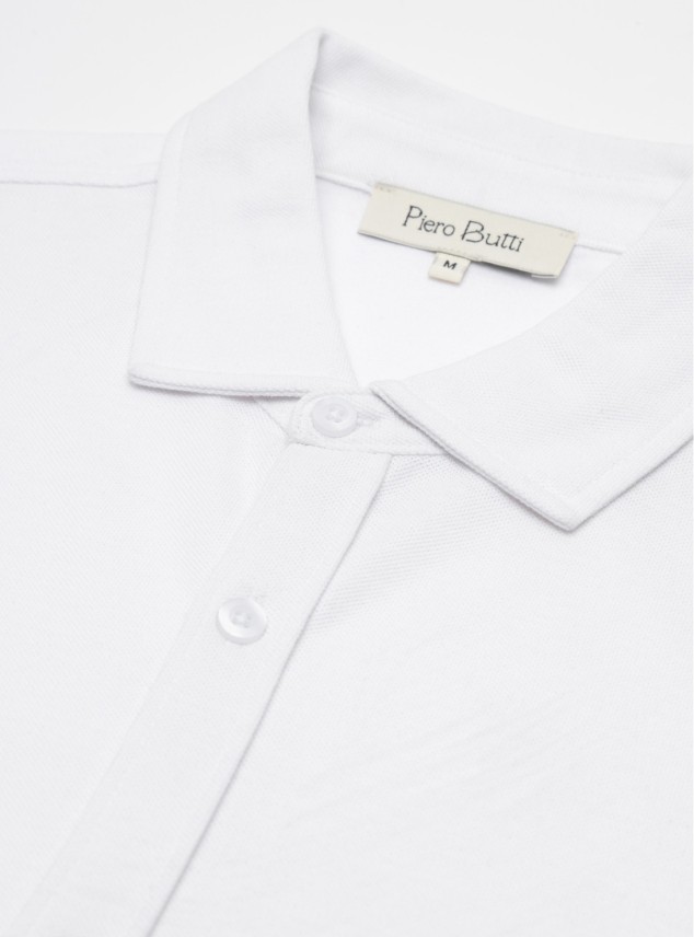 Polera Pique Abotonada Regular Fit Blanco Piero Butti Polera Pique Abotonada Regular Fit Blanco Piero Butti