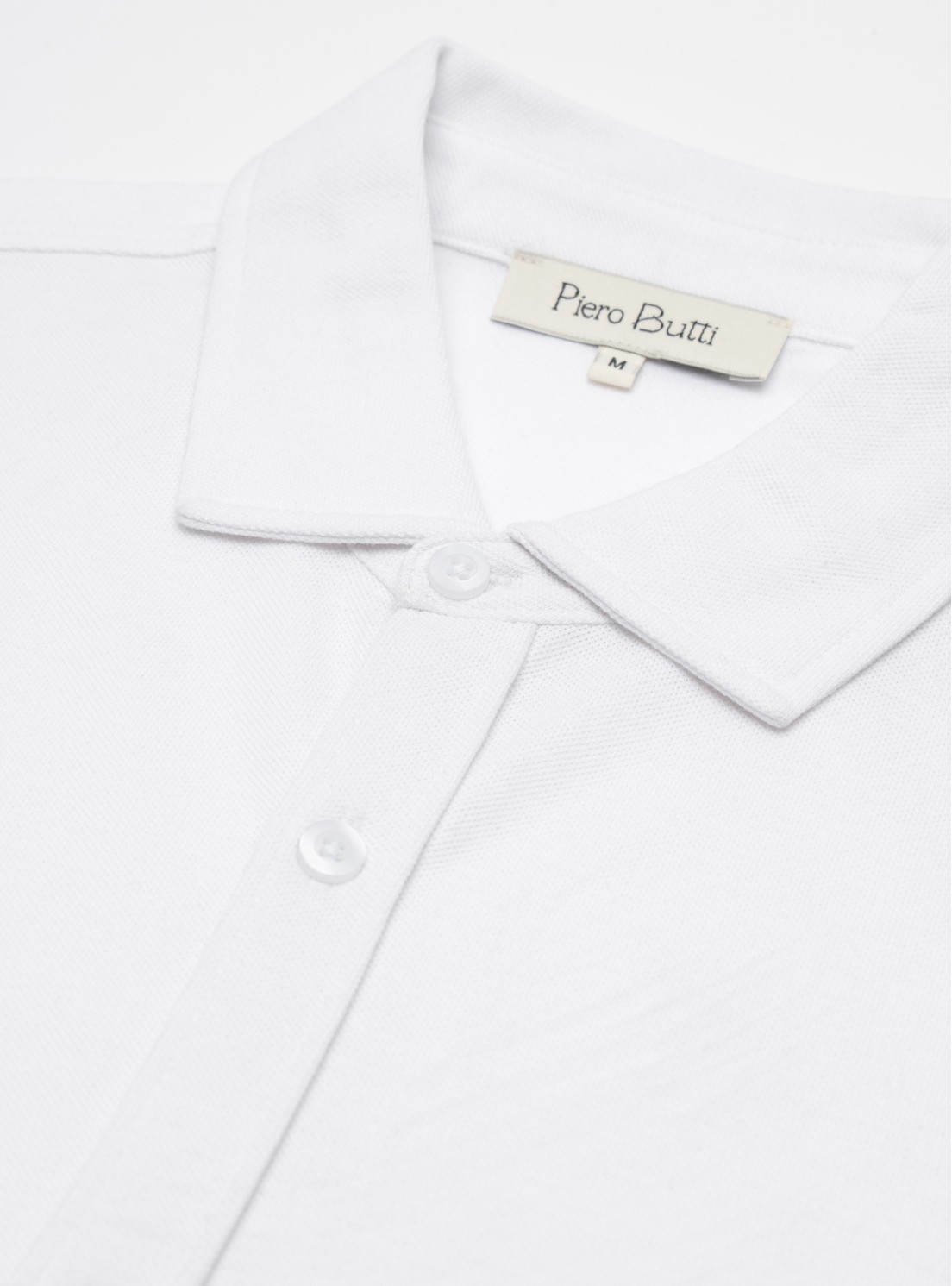 Polera Pique Abotonada Regular Fit Blanco Piero Butti Polera Pique Abotonada Regular Fit Blanco Piero Butti