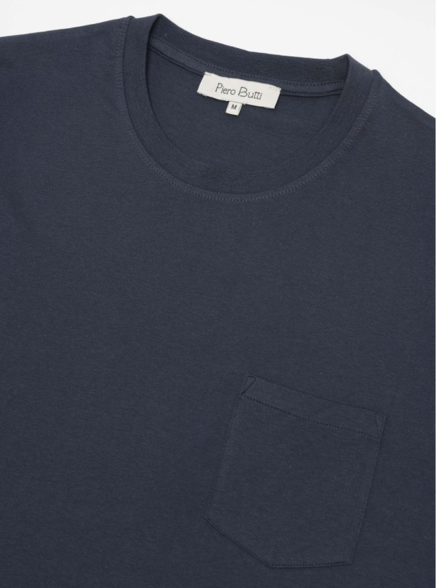 Polera Cuello Redondo Regular Fit Azul Marino Piero Butti Polera Cuello Redondo Regular Fit Azul Marino Piero Butti
