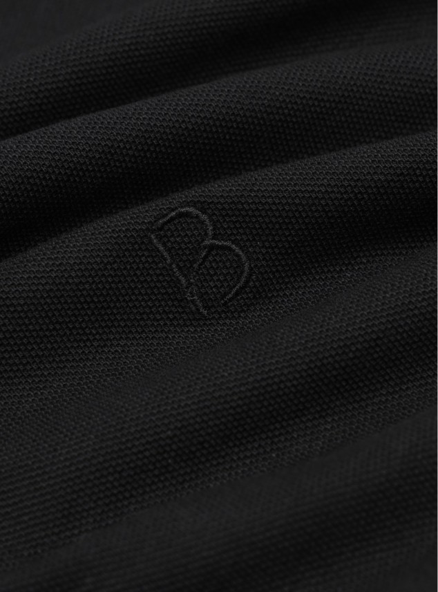 Polera Pique Abotonada Regular Fit Negro Piero Butti Polera Pique Abotonada Regular Fit Negro Piero Butti
