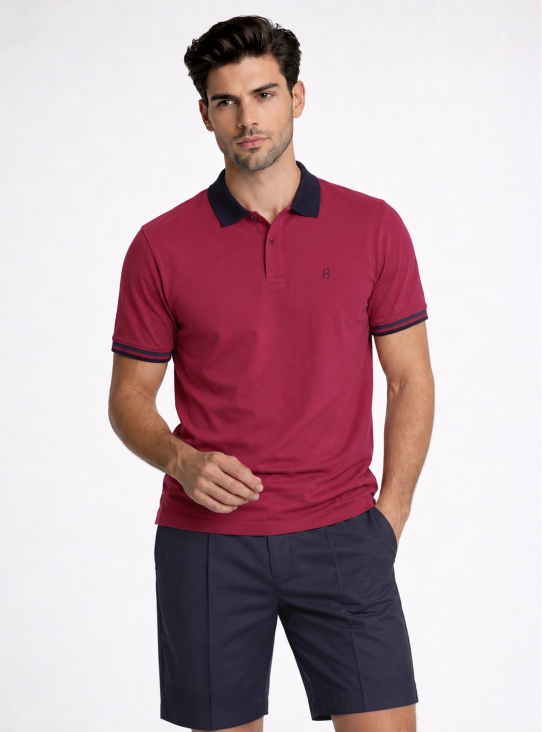 Polera Pique Regular Fit Guinda Piero Butti Polera Pique Regular Fit Guinda Piero Butti