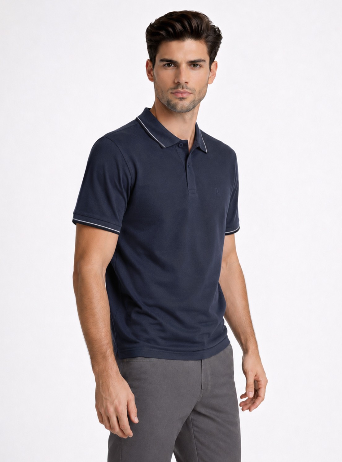 Polera Pique Regular Fit Azul Piero Butti Polera Pique Regular Fit Azul Piero Butti