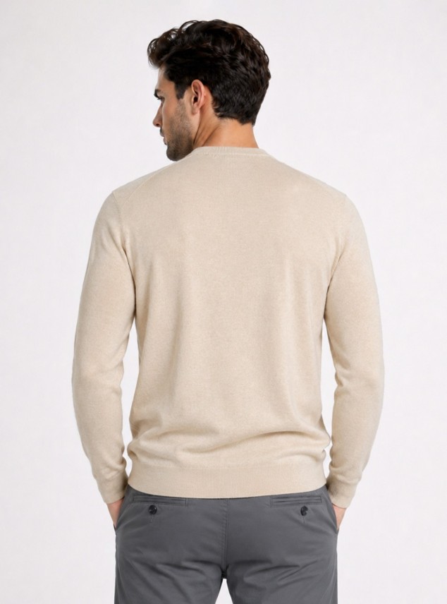 Sweater Cuello V Regular Fit Beige Piero Butti Sweater Cuello V Regular Fit Beige Piero Butti
