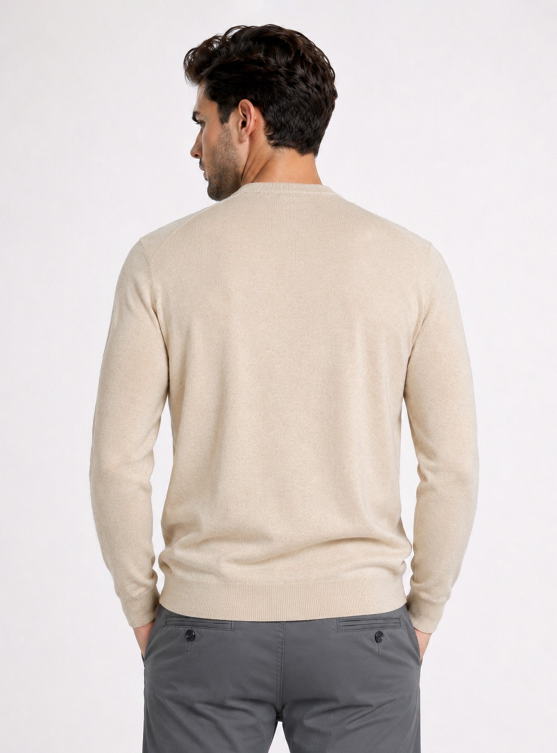 Sweater Cuello V Regular Fit Beige Piero Butti Sweater Cuello V Regular Fit Beige Piero Butti