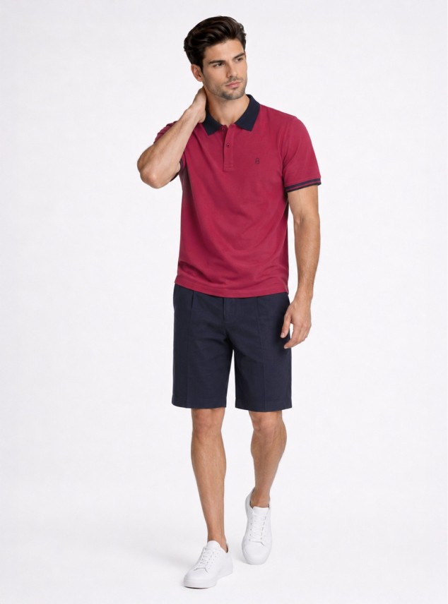 Polera Pique Regular Fit Guinda Piero Butti Polera Pique Regular Fit Guinda Piero Butti
