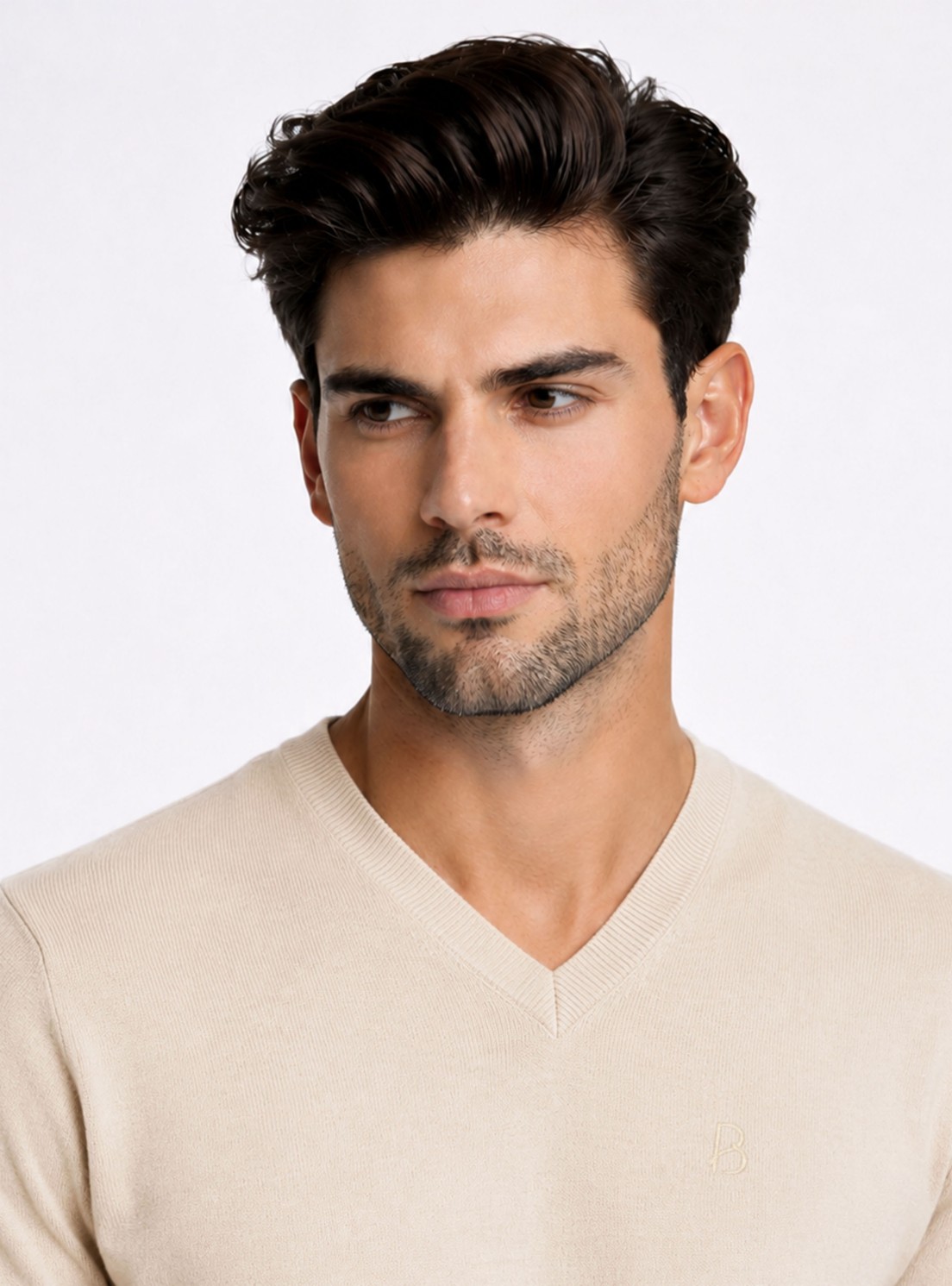 Sweater Cuello V Regular Fit Beige Piero Butti Sweater Cuello V Regular Fit Beige Piero Butti